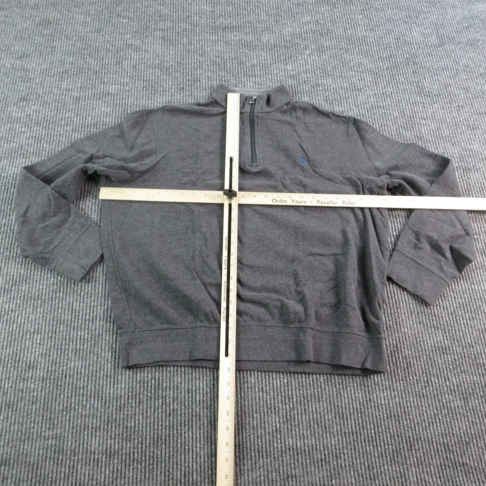 Polo Ralph Lauren Sweatshirt Mens L Black 1/4 Zip Pullover Tagless Logo